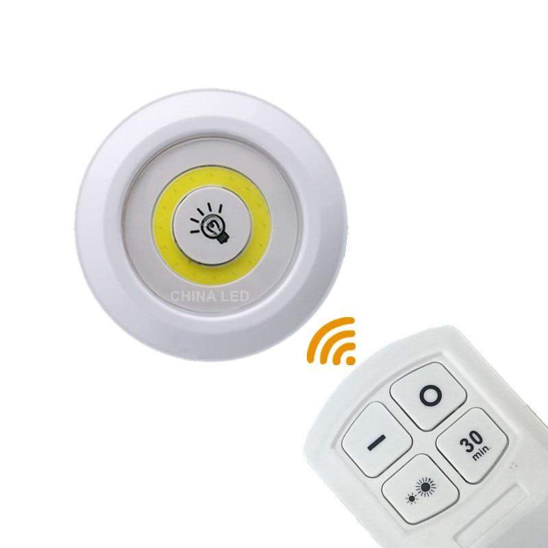 Lâmpada led para guarda-roupa, luz noturna com controle remoto ajustável